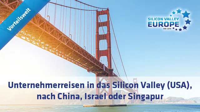 Exclusive business trip for you: Experience the most exciting locations in the USA, China, Israel or Singapore! This trip is more than just a business excursion.