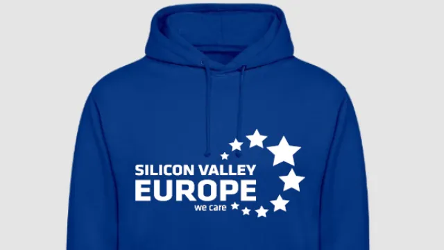 Unisex Hoodie - mit einem Auftdruck von Silicon Valley Europe in weiß - Kuschelig, warm und urgemütlich