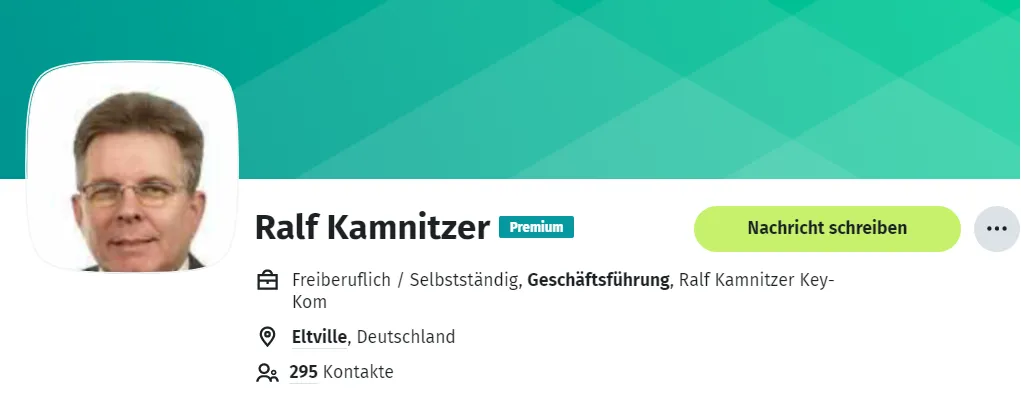 Freiberuflich / Selbstständig, Geschäftsführung, Ralf Kamnitzer Key-Kom