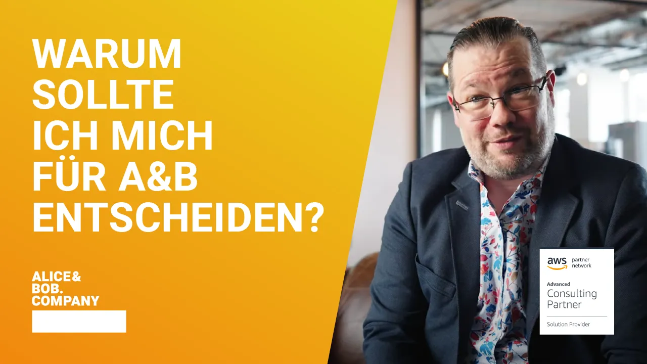Hi, wir sind die Alice&Bob.Company. Wir sind Technologieliebhaber und bringen IT Security in die Cloud.