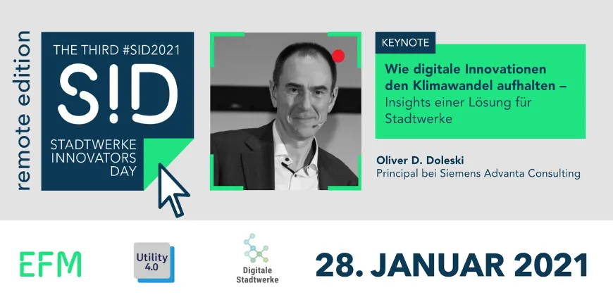 How digital innovations can stop climate change – Insights into a solution for municipal utilities (Stadtwerke Innovators Day 2021 #SID2021)