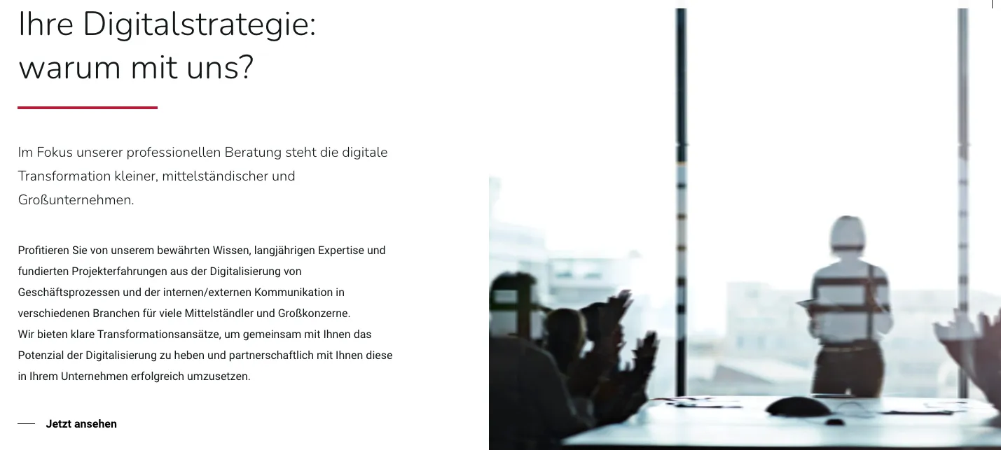 Benefit from our many years of expertise and in-depth project experience in the digitalization of business processes & communication.