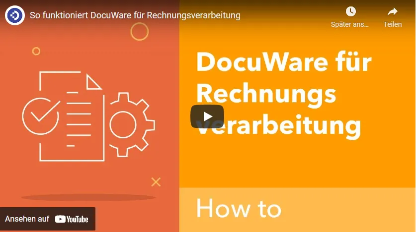 DocuWare offers an ideal solution for automatically verifying and securely archiving invoices of all types.