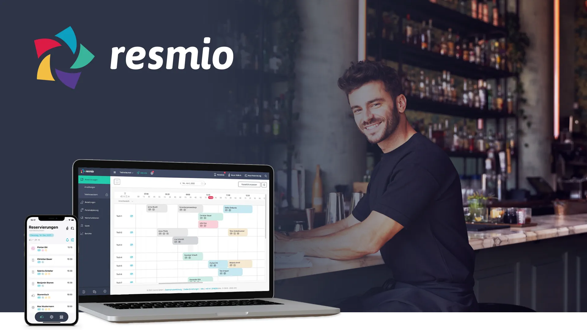 All information on the products and services of resmio for the hospitality industry