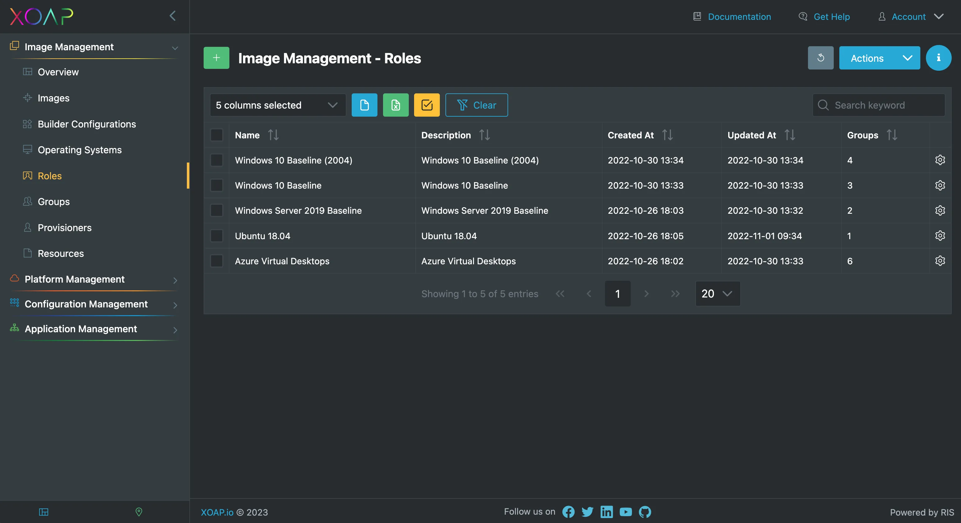 Build roles and extend your Machine Images with software and configurations