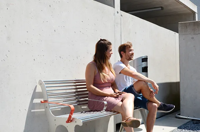 Water fountains and benches for cities, municipalities and local authorities.